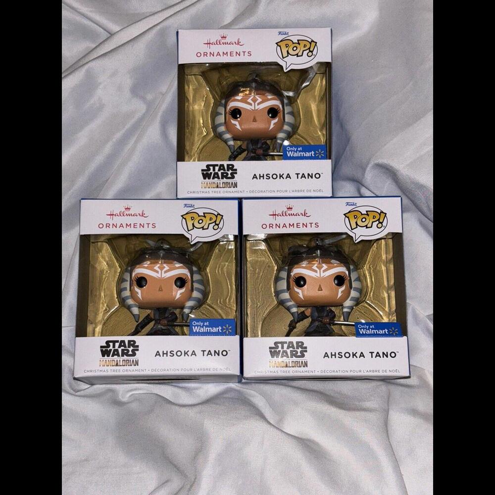 Star Wars Ahsoka Tano Hallmark Ornament Funko Walmart Exclusive 2023 Lot Of (3)
